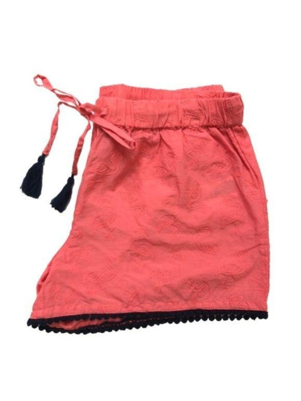 Cynthia Rowley Coral Flamingo Embroidered PJ Shorts